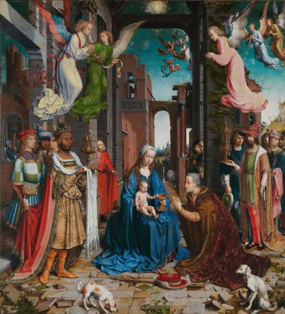 Aanbidding der wijzen, 1510-5 door Jan Gossaert